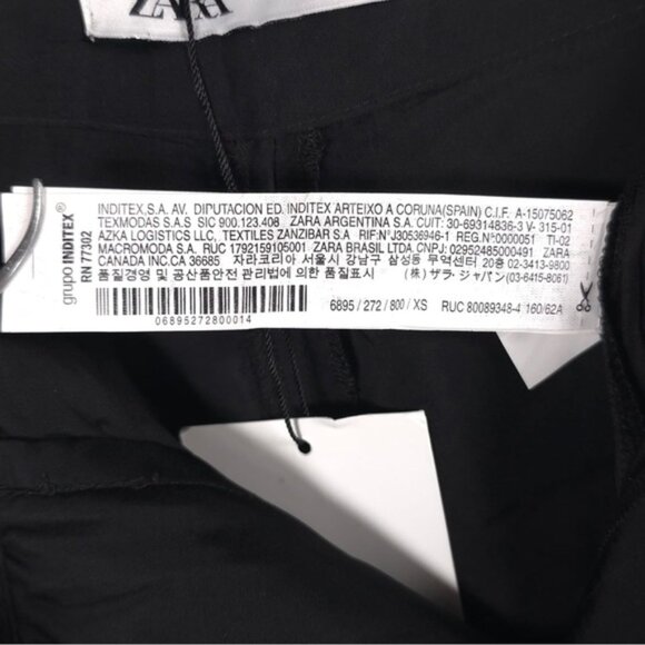 NWT Zara Embroidered High Waisted Silky Satin Wide Leg Pants 6895/272/800/ XS - Picture 15 of 16